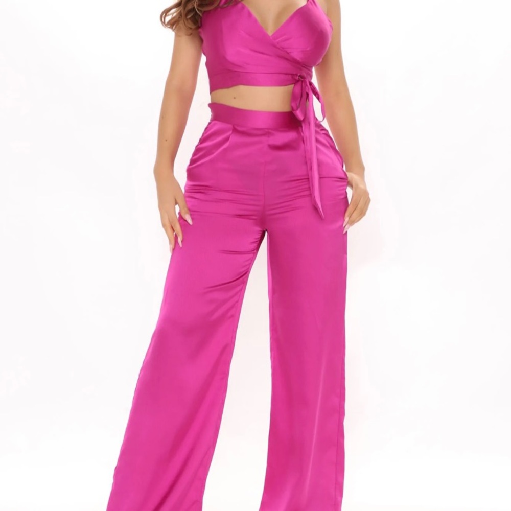 Fashion Nova Satin 2 Piece
